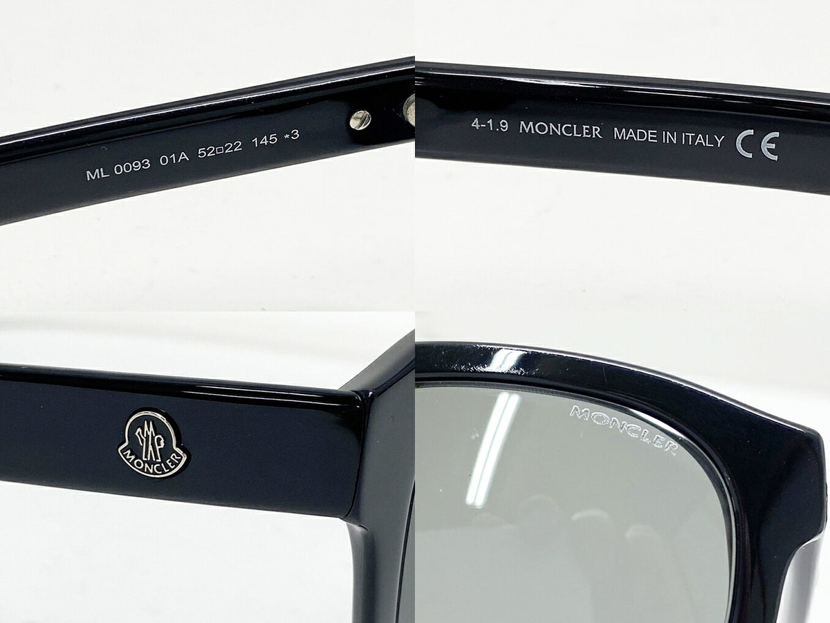 MONCLER ML0093 01A Black Sunglasses Size 52