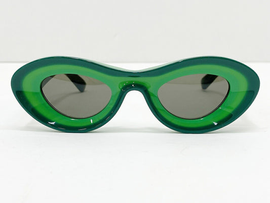 BOTTEGA VENETA Oval Sunglasses BV1202S Green Size 45