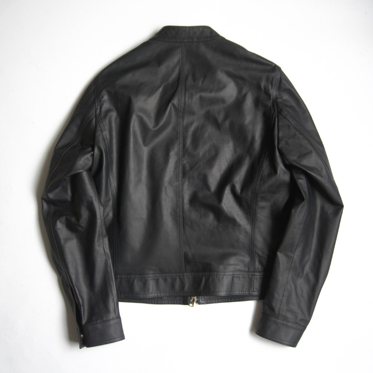 EMMETI Calfskin Single Rider Jacket Black Size 50