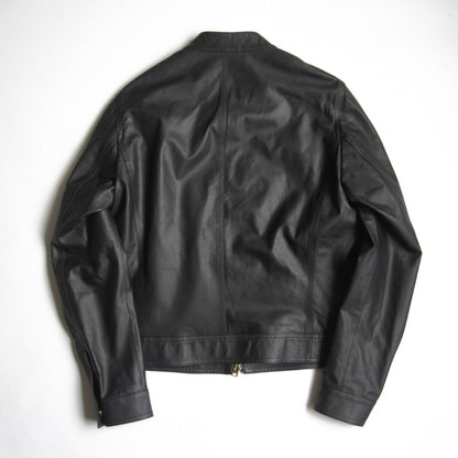 EMMETI Calfskin Single Rider Jacket Black Size 50