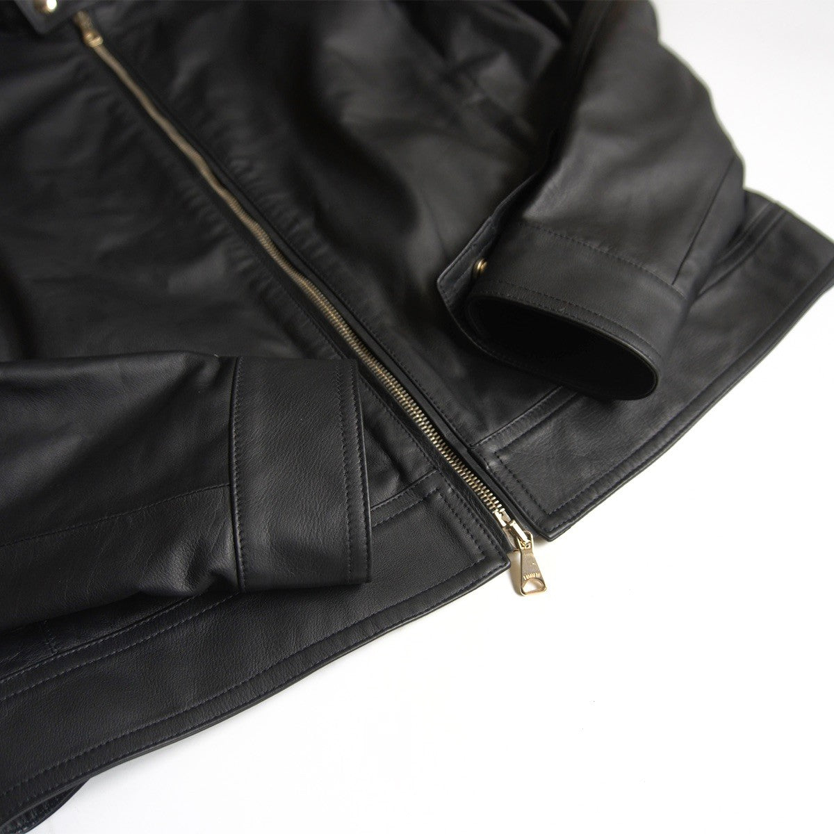 EMMETI Calfskin Single Rider Jacket Black Size 50