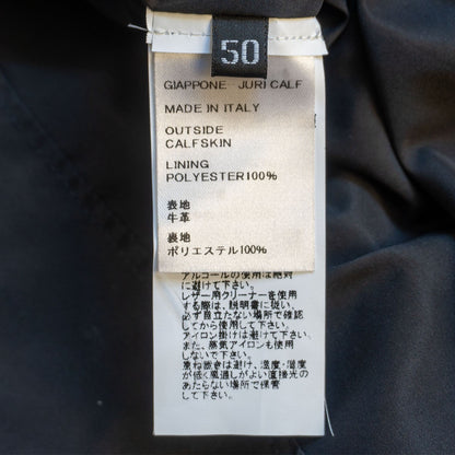EMMETI Calfskin Single Rider Jacket Black Size 50