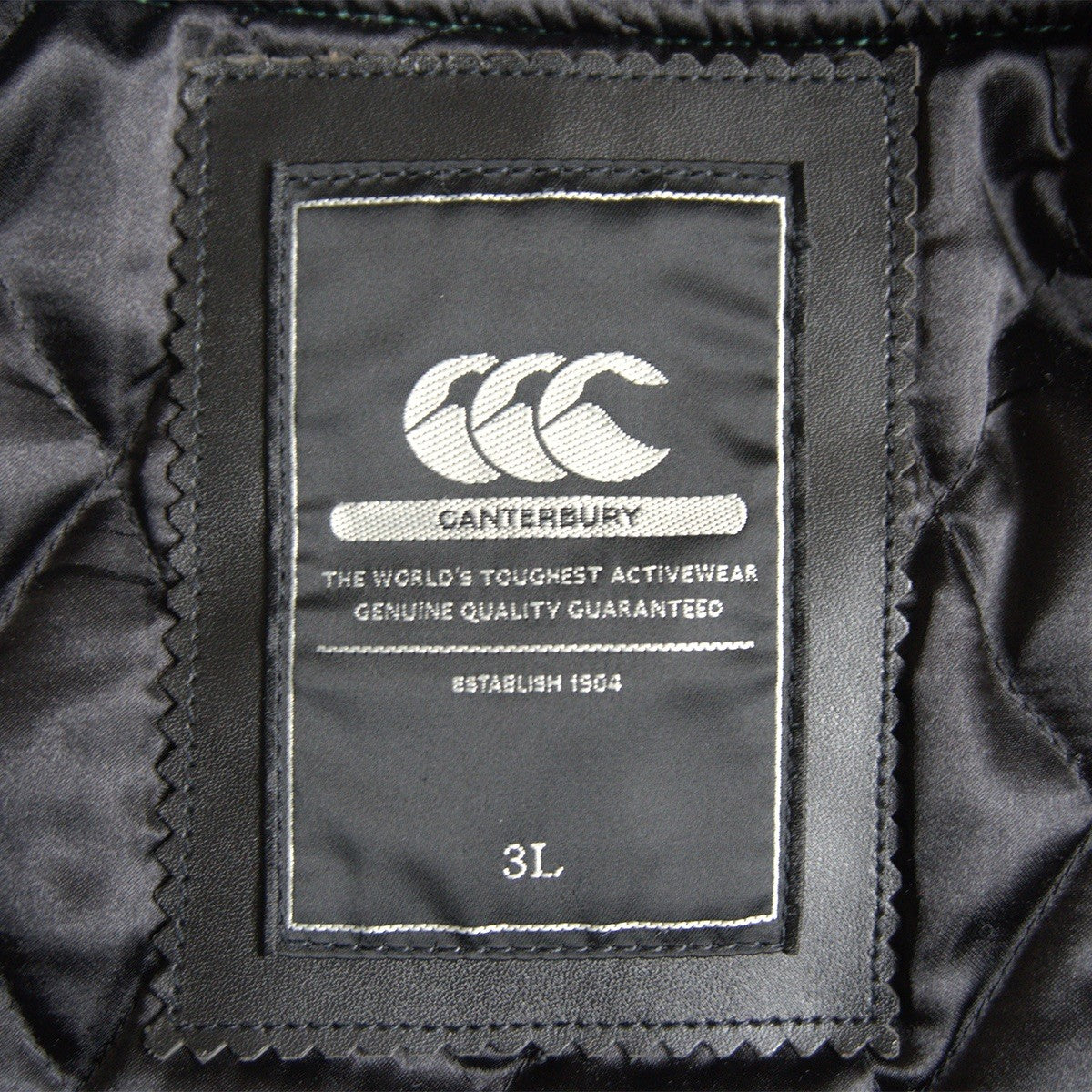 CANTERBURY Embellished leather varsity jacket Size 3L