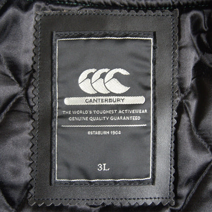 CANTERBURY Embellished leather varsity jacket Size 3L