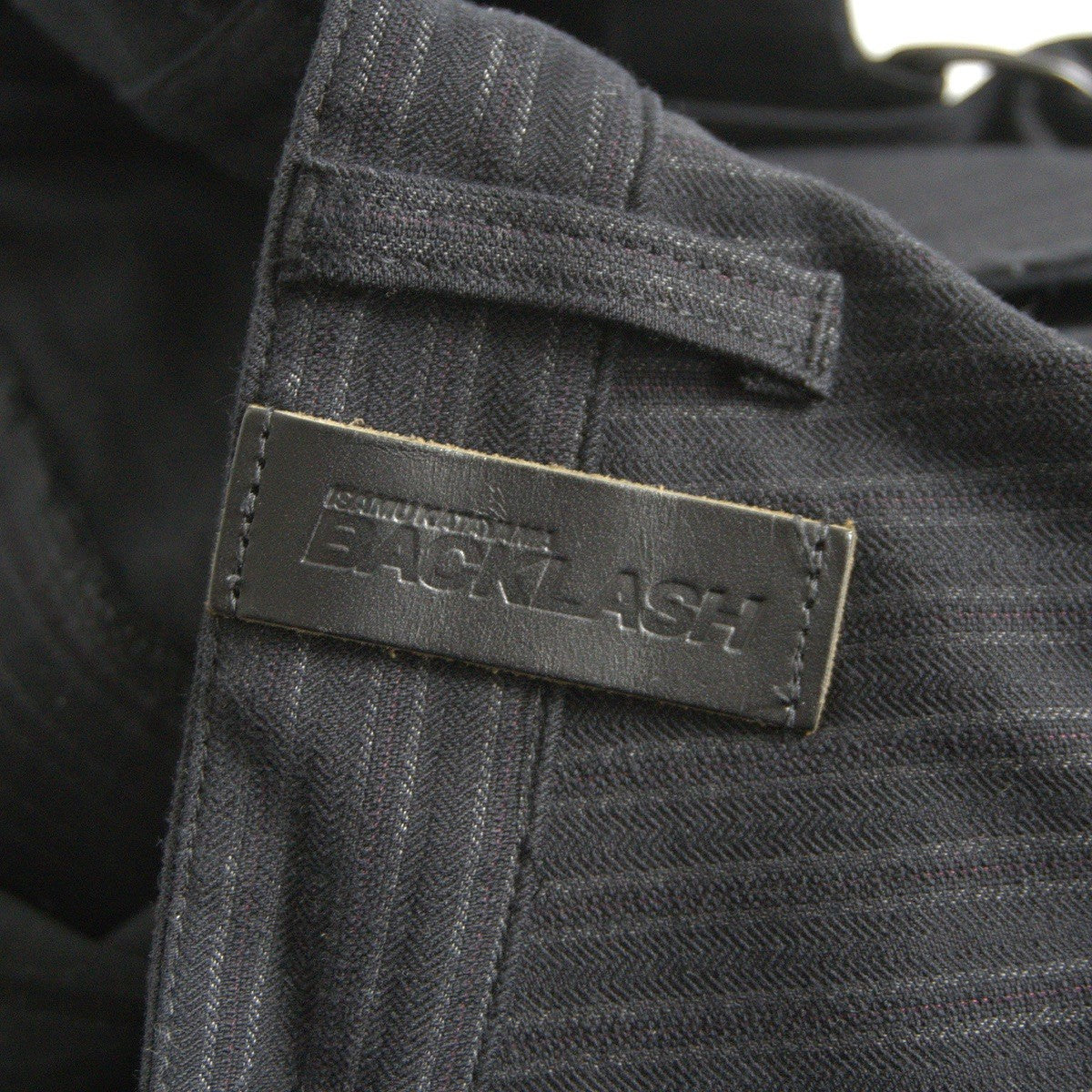 Isamu Katayama Backlash Striped Leather Overalls Size M