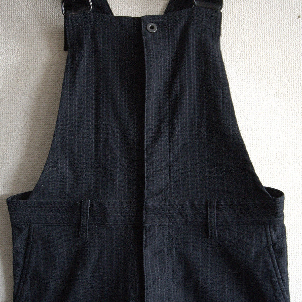 Isamu Katayama Backlash Striped Leather Overalls Size M