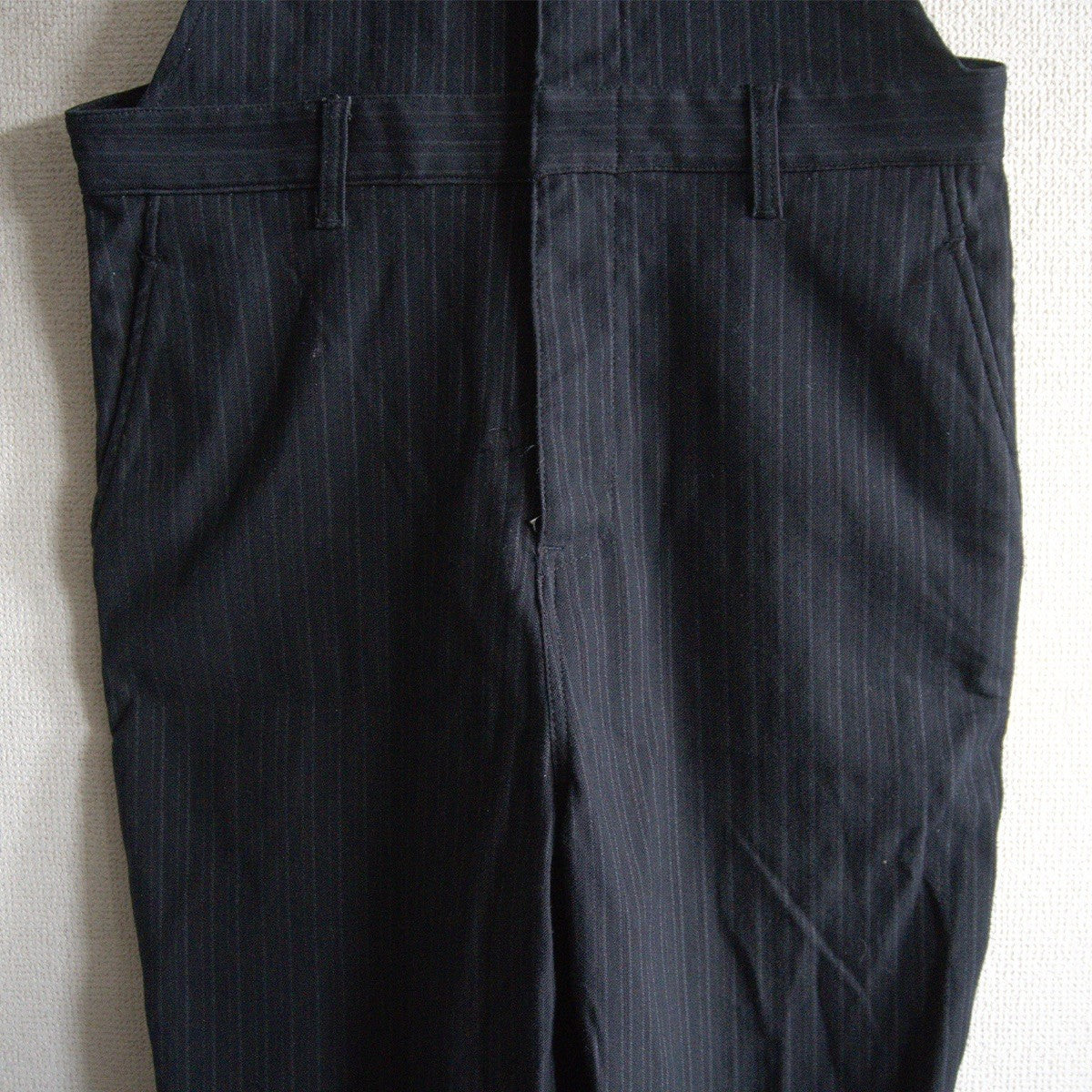 Isamu Katayama Backlash Striped Leather Overalls Size M