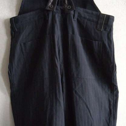 Isamu Katayama Backlash Striped Leather Overalls Size M