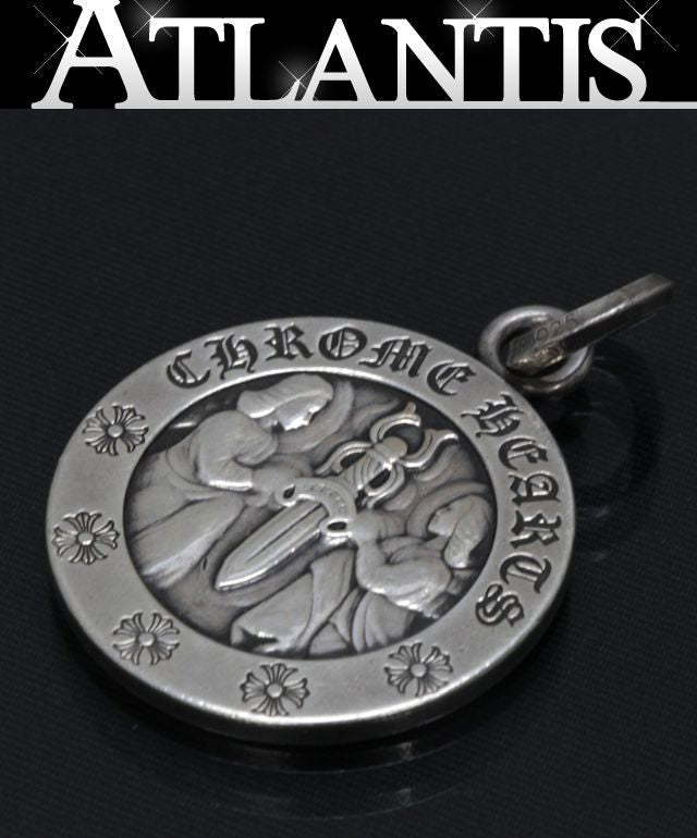 CHROME HEARTS Large Angel Medal 925 Charm Size ONE SIZE