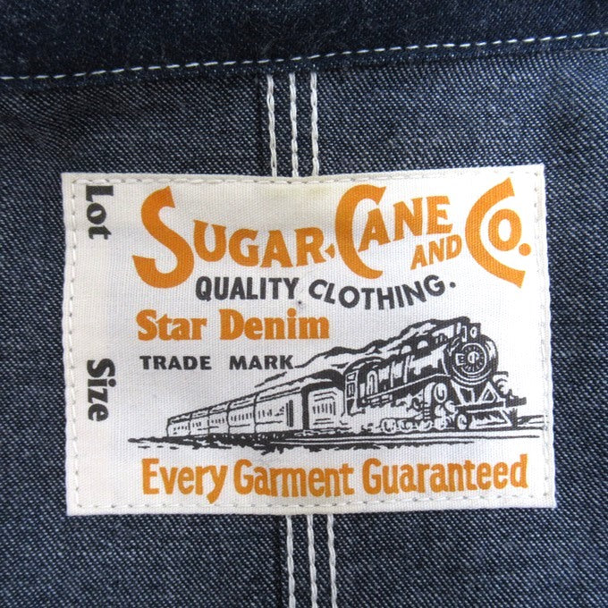 SUGAR CANE 11oz Blue Denim Work Coat Indigo