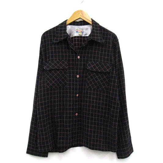 Dry Bones Rayon Stitch Long Sleeve Shirt Multi Size 40