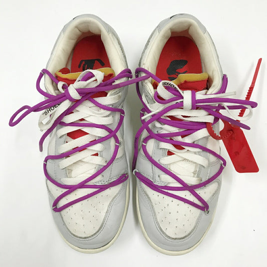 DUNK LOW OFF-WHITE x NIKE '45' White Grey Sneakers Size 27.5