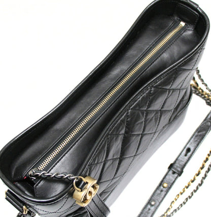 CHANEL Gabrielle Hobo Chain Shoulder Bag Black Size ONE SIZE