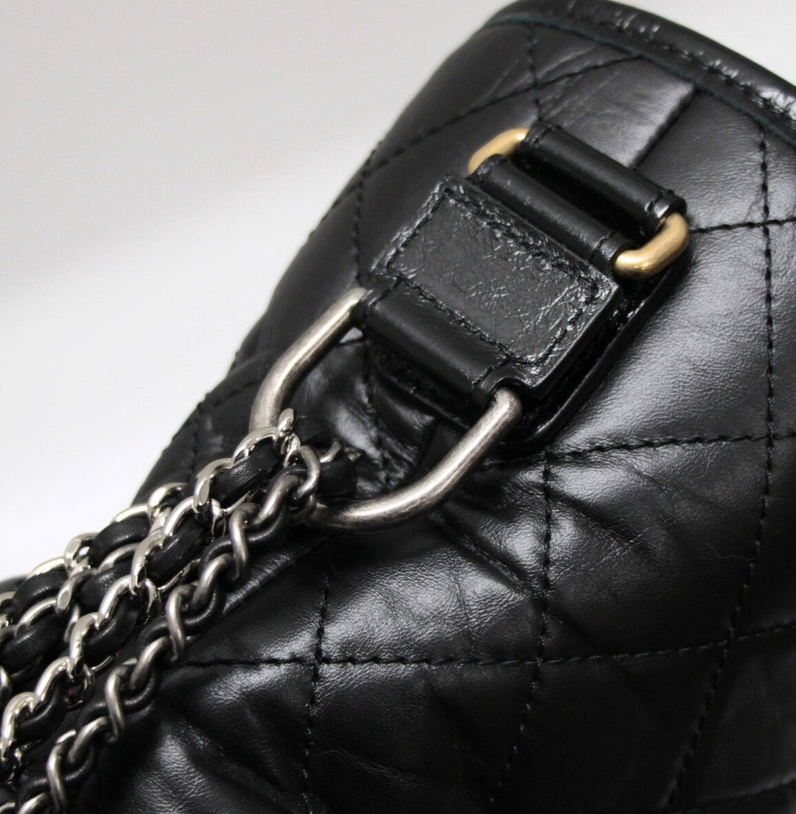 CHANEL Gabrielle Hobo Chain Shoulder Bag Black Size ONE SIZE