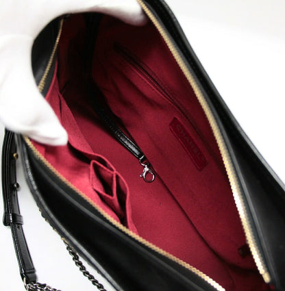 CHANEL Gabrielle Hobo Chain Shoulder Bag Black Size ONE SIZE