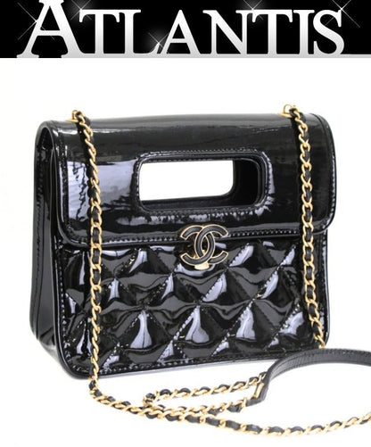 CHANEL Matelassé Coco Flap 2-Way Bag Black Size ONE SIZE