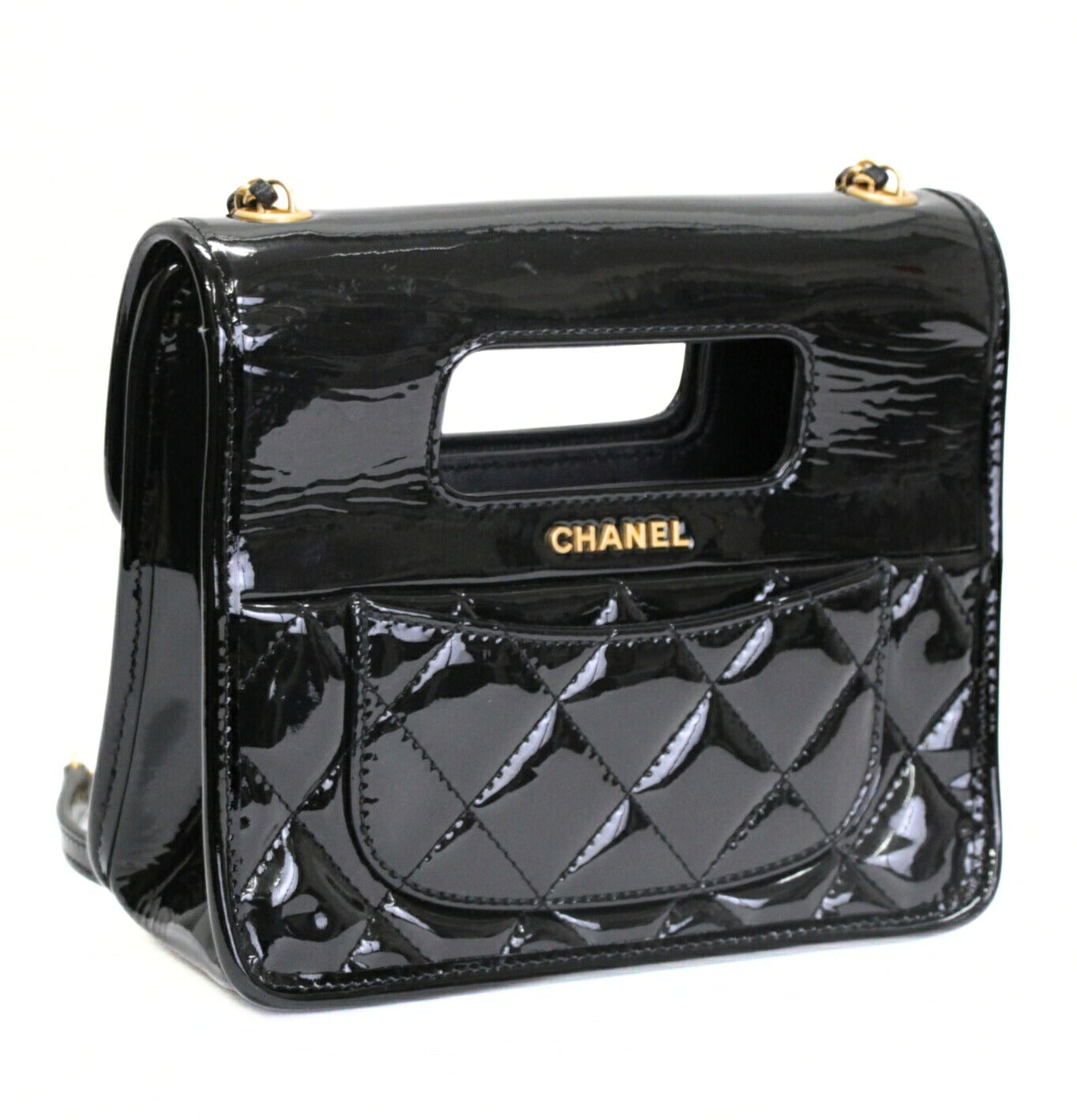CHANEL Matelassé Coco Flap 2-Way Bag Black Size ONE SIZE