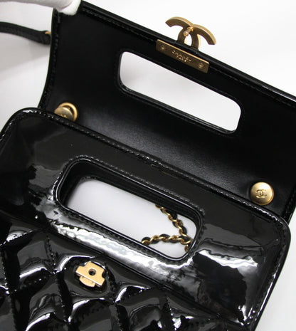 CHANEL Matelassé Coco Flap 2-Way Bag Black Size ONE SIZE