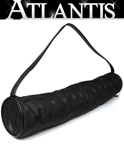 CHROME HEARTS Leather Vine Dagger Yoga Mat Case Black