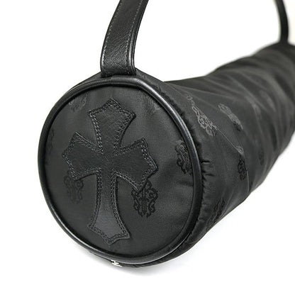 CHROME HEARTS Leather Vine Dagger Yoga Mat Case Black