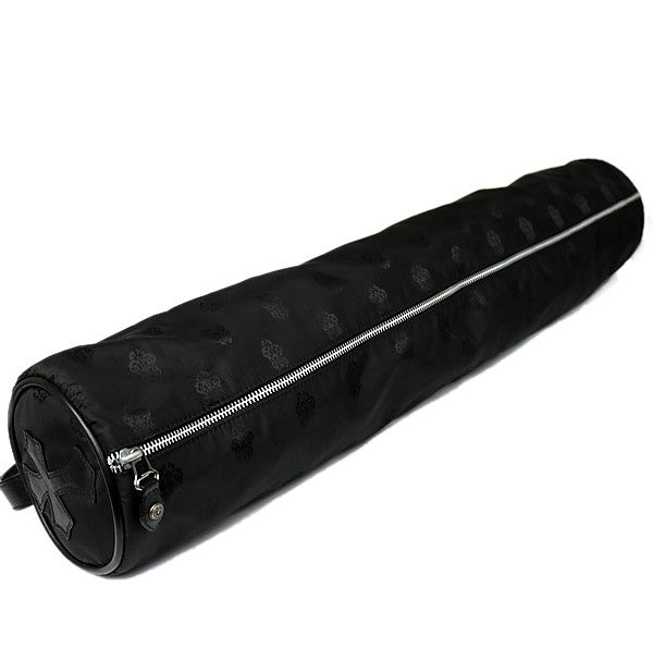 CHROME HEARTS Leather Vine Dagger Yoga Mat Case Black