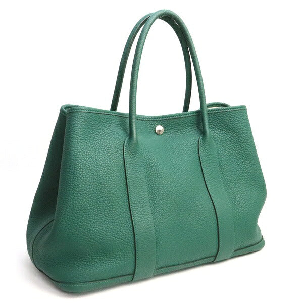 HERMES Garden Party PM Handbag Malachite Size ONE SIZE