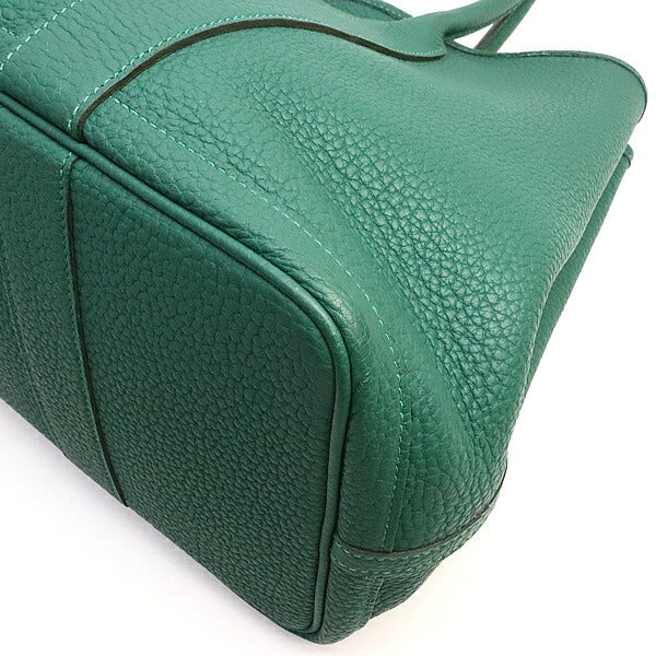 HERMES Garden Party PM Handbag Malachite Size ONE SIZE