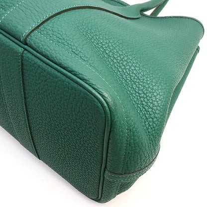 HERMES Garden Party PM Handbag Malachite Size ONE SIZE