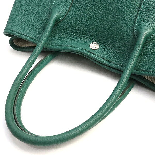 HERMES Garden Party PM Handbag Malachite Size ONE SIZE