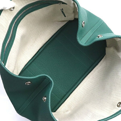 HERMES Garden Party PM Handbag Malachite Size ONE SIZE