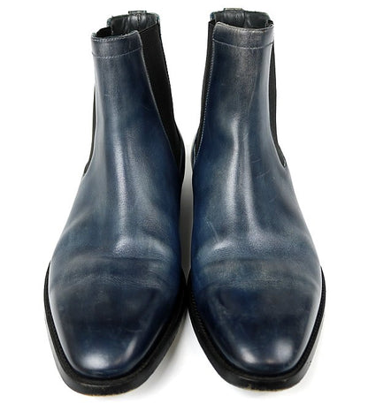 Dior Leather Side Gore Boots Navy Size EU 40