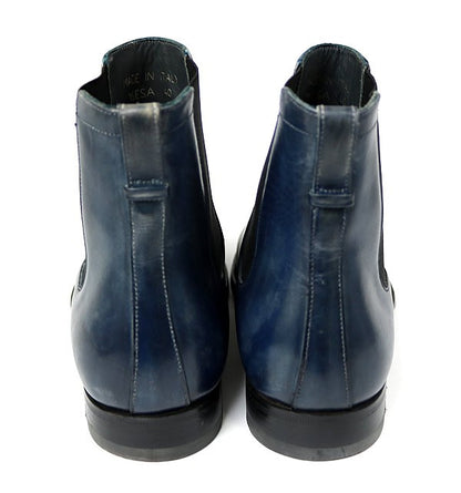 Dior Leather Side Gore Boots Navy Size EU 40