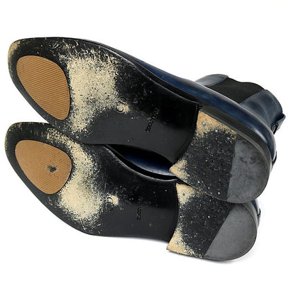 Dior Leather Side Gore Boots Navy Size EU 40