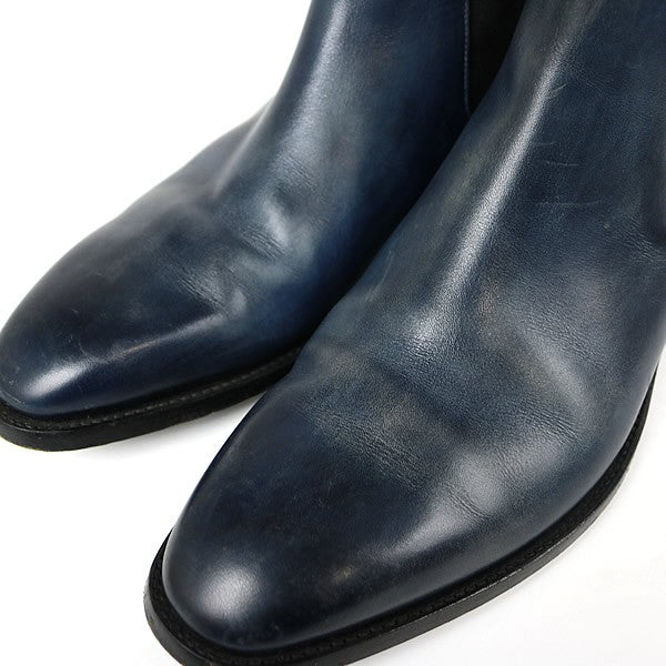 Dior Leather Side Gore Boots Navy Size EU 40