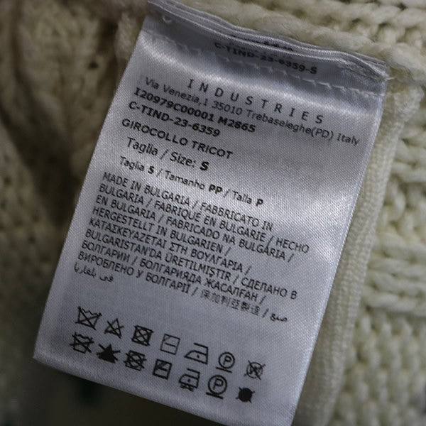 MONCLER Nordic Long Sleeve Knit Sweater White Multi Size S