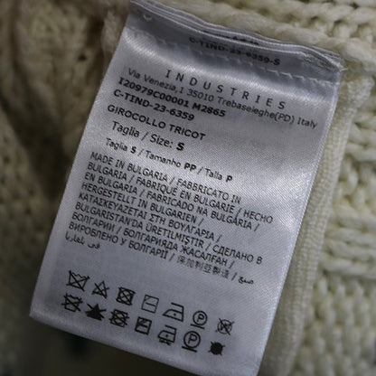 MONCLER Nordic Long Sleeve Knit Sweater White Multi Size S