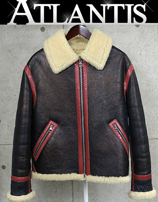 Louis Vuitton Shearling Python Trim Jacket Brown Size M