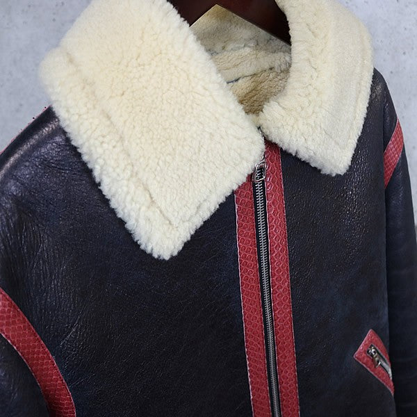 Louis Vuitton Shearling Python Trim Jacket Brown Size M