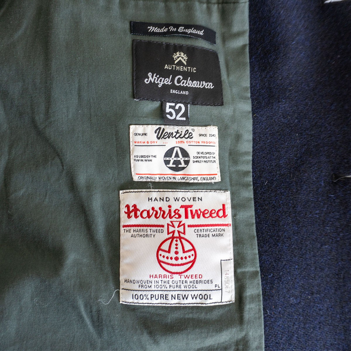 Nigel Cabourn MALLORY JACKET Harris Tweed×Ventile Size 52