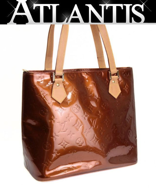 LOUIS VUITTON Vernis Houston Tote Bag Bronze Size ONE SIZE