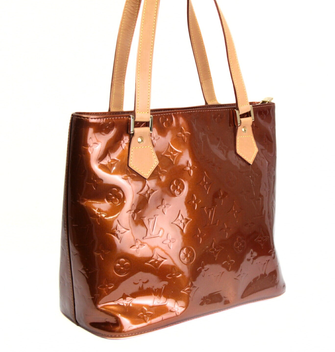LOUIS VUITTON Vernis Houston Tote Bag Bronze Size ONE SIZE