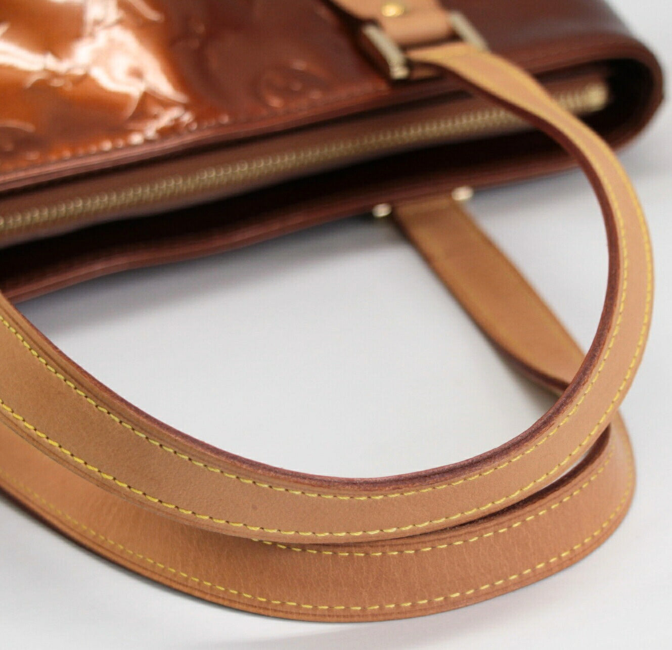 LOUIS VUITTON Vernis Houston Tote Bag Bronze Size ONE SIZE