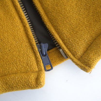 Skookum Melton Leather Varsity Jacket Yellow x Blue Size 40