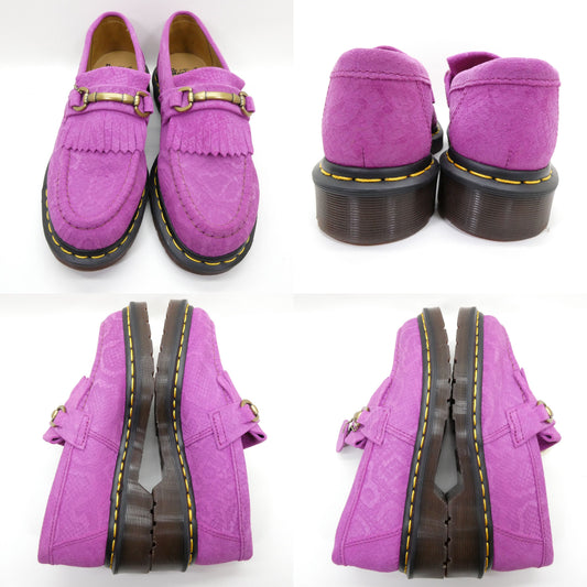 Dr.Martens Adrian Snaffle Suede Kiltie Loafers Pink