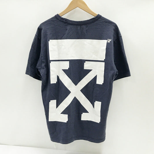 OFF-WHITE x Champion Logo Embroidered T-Shirt Navy Size XS