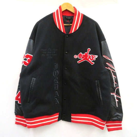 JORDAN x Awake NY Varsity Jacket Black/Red Size 2XL