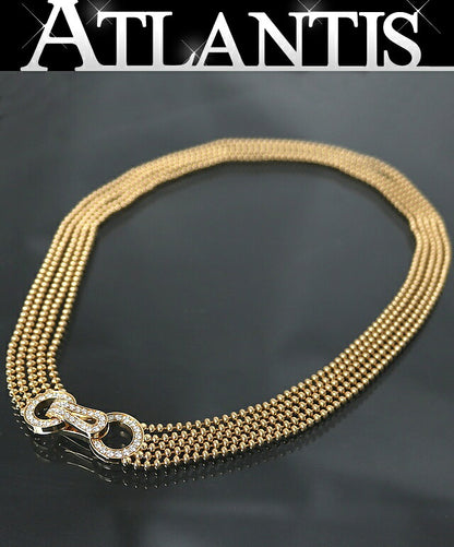 Cartier Agraf K18PG Diamond Necklace Size ONE SIZE