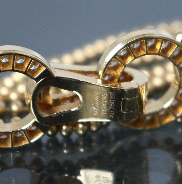 Cartier Agraf K18PG Diamond Necklace Size ONE SIZE