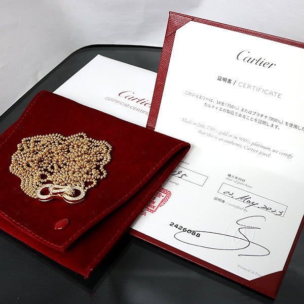 Cartier Agraf K18PG Diamond Necklace Size ONE SIZE
