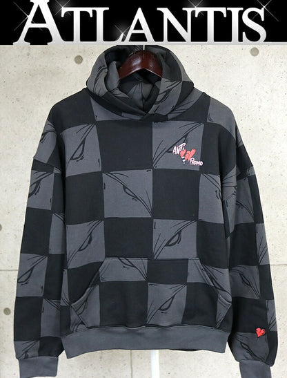 ANTI PROMO Matty Boy 99 Eyes Flame Hoodie Black/Grey Size